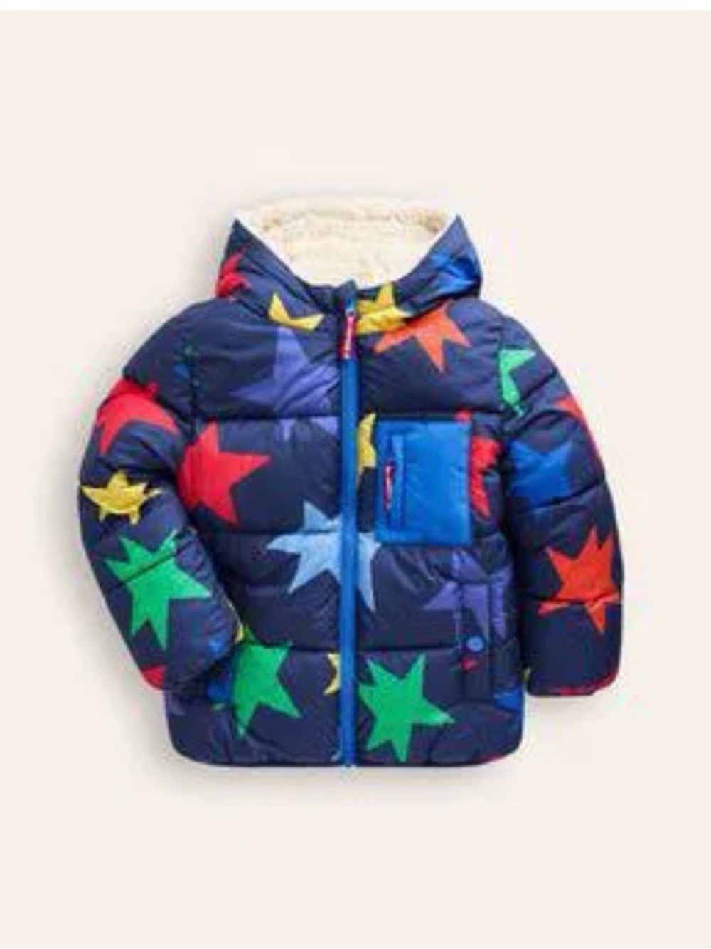 Boden Cosy Borg Coat Fleece Reversible NWT size 5